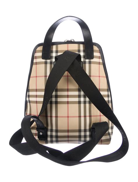 burberry london leather backpack|Burberry vintage check backpack.